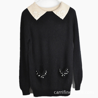 Carrifine品牌女裝2013秋冬新品 娃娃領休閑長袖毛衣，演繹甜美與時尚的秋冬魅力